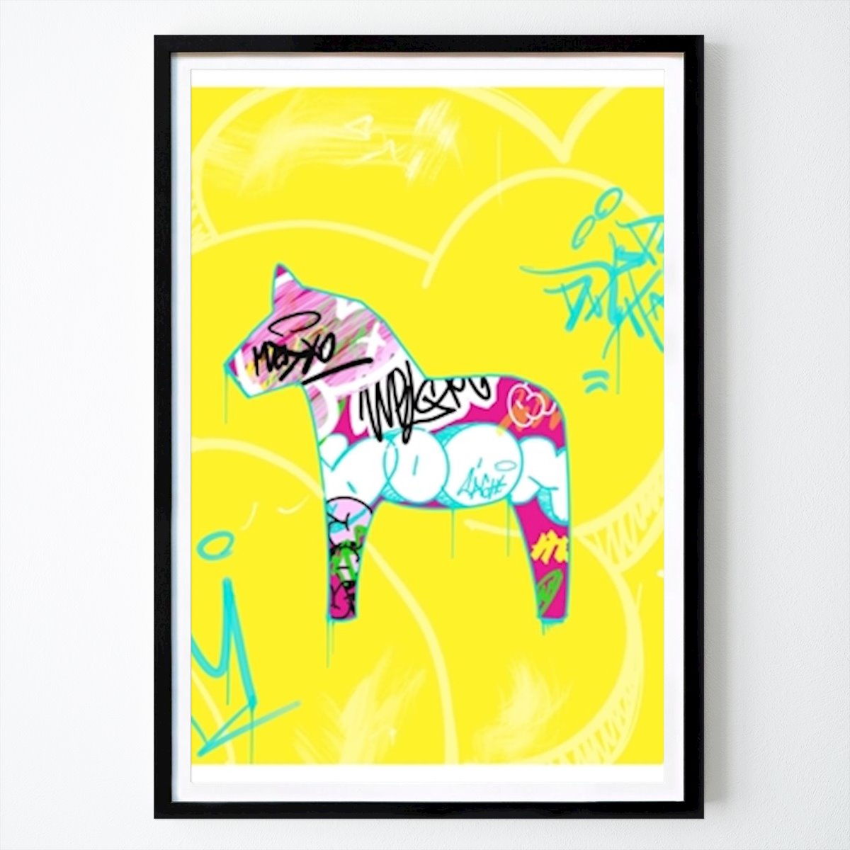 Pop Art Poster: Rebel Dala Horse by Suzan Habib