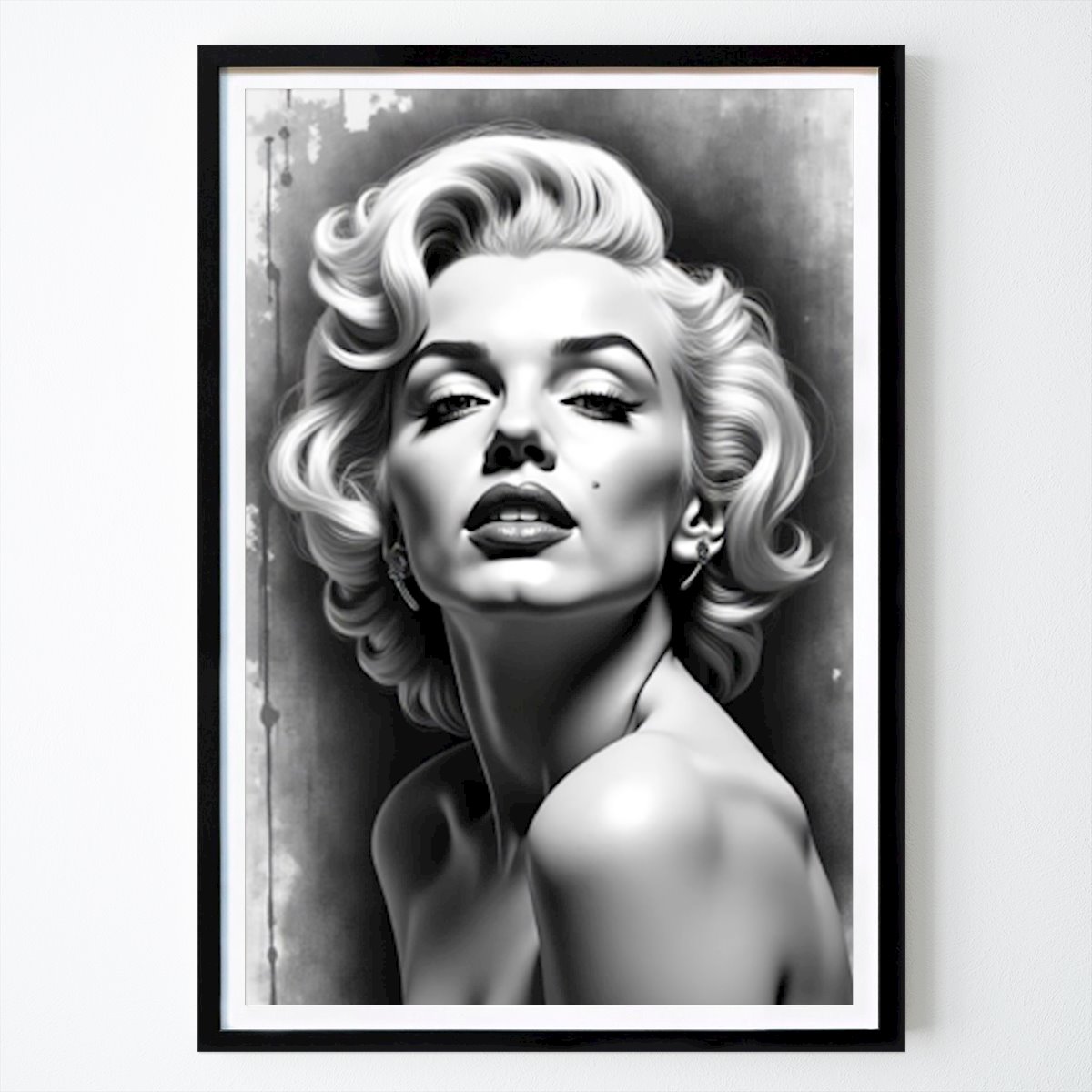Schwarz-Weiß Poster: Marilyn Monroe von Gil
