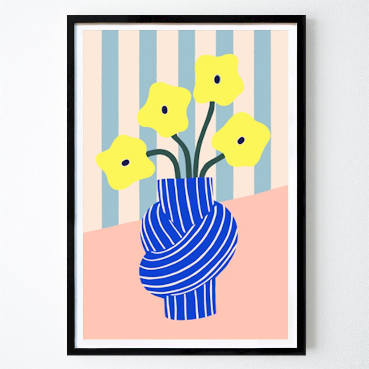 Botanical Poster: Flowers in Knotted Vase by Maren Gross