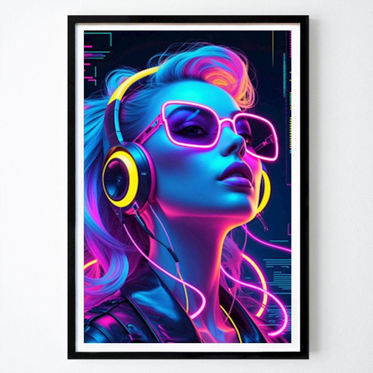 Retro & Vintage Poster: Neon Girl by MadDesign