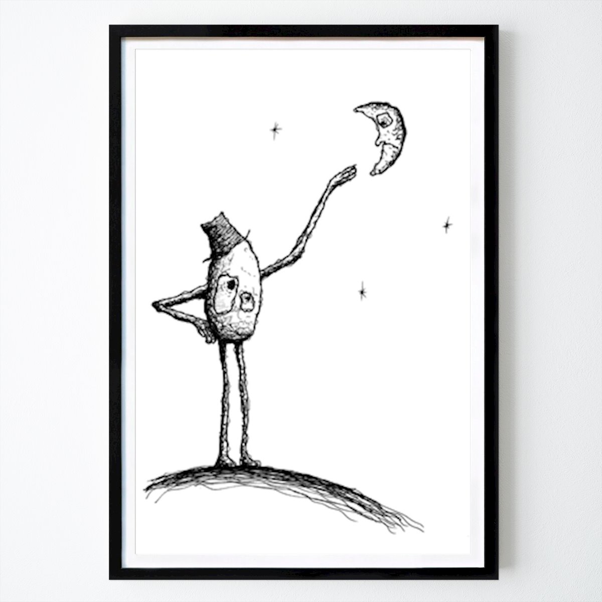 Black & White Poster: The Moon by Per Hällsten