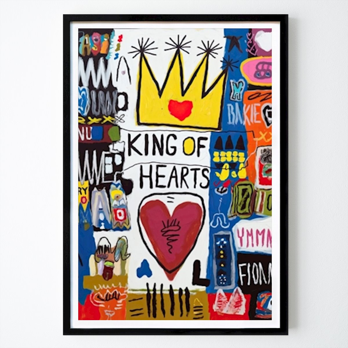 Pop Art Plakat: Król Kier - Nastrój Basquiata autorstwa Urban Beat Prints