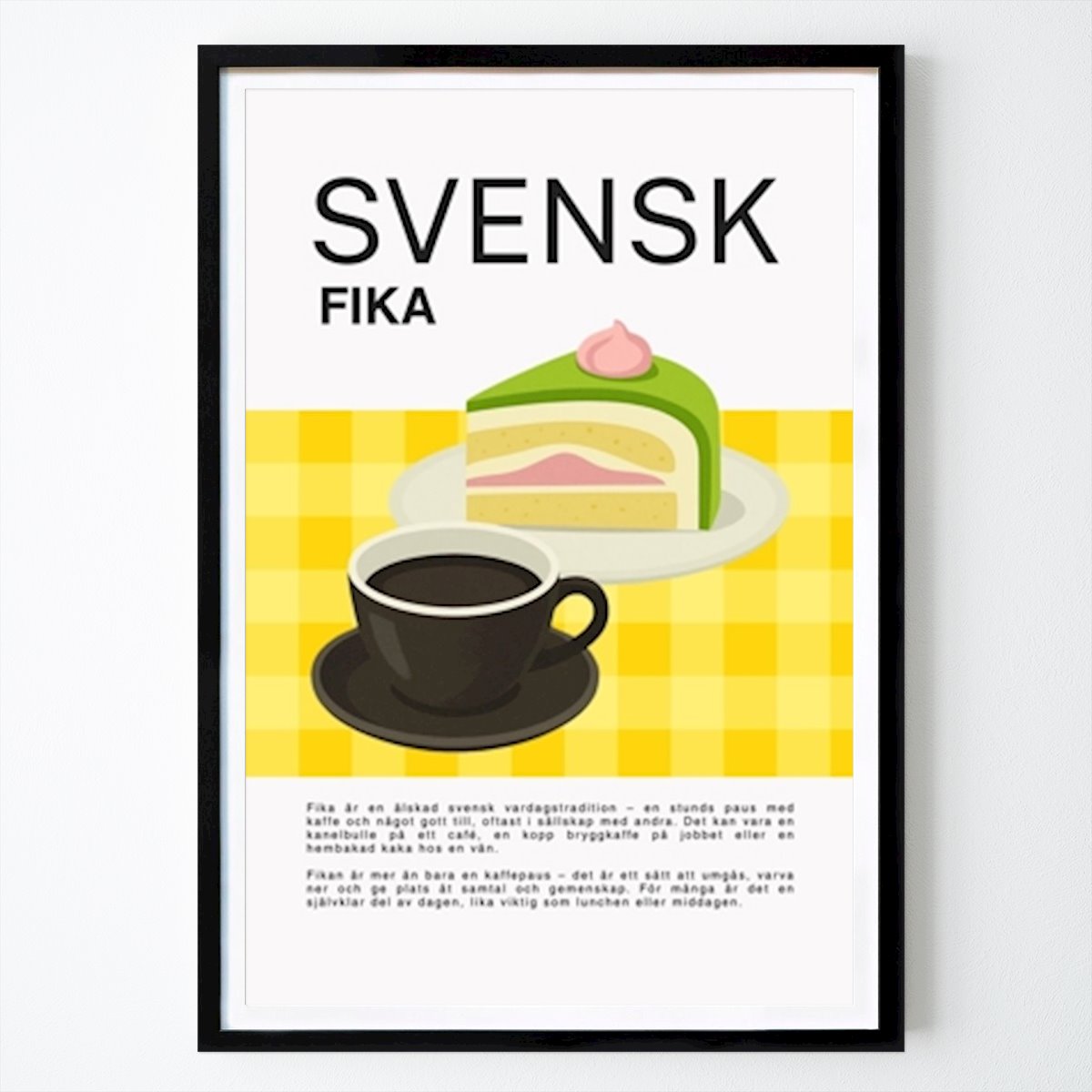 Køkkenbilleder Plakat: Svensk fika av Mathilda Bergstrand