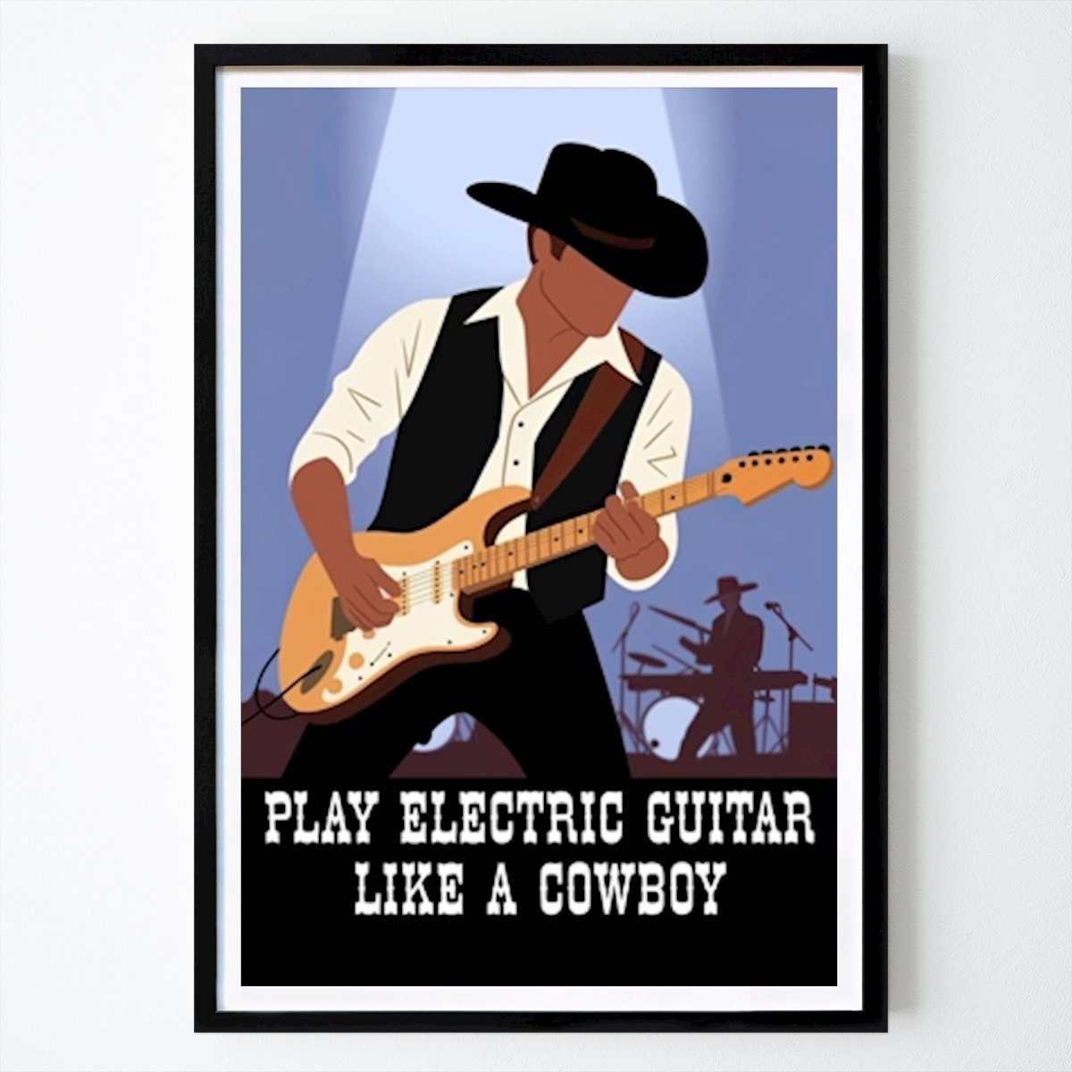 Music Poster: Cowboy Guitar Hero by Not My First Rodeo Prints