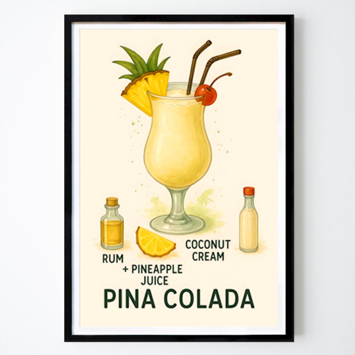 Taide Juliste: Pina Colada Cocktail Drink tekijänä Jeff Creative