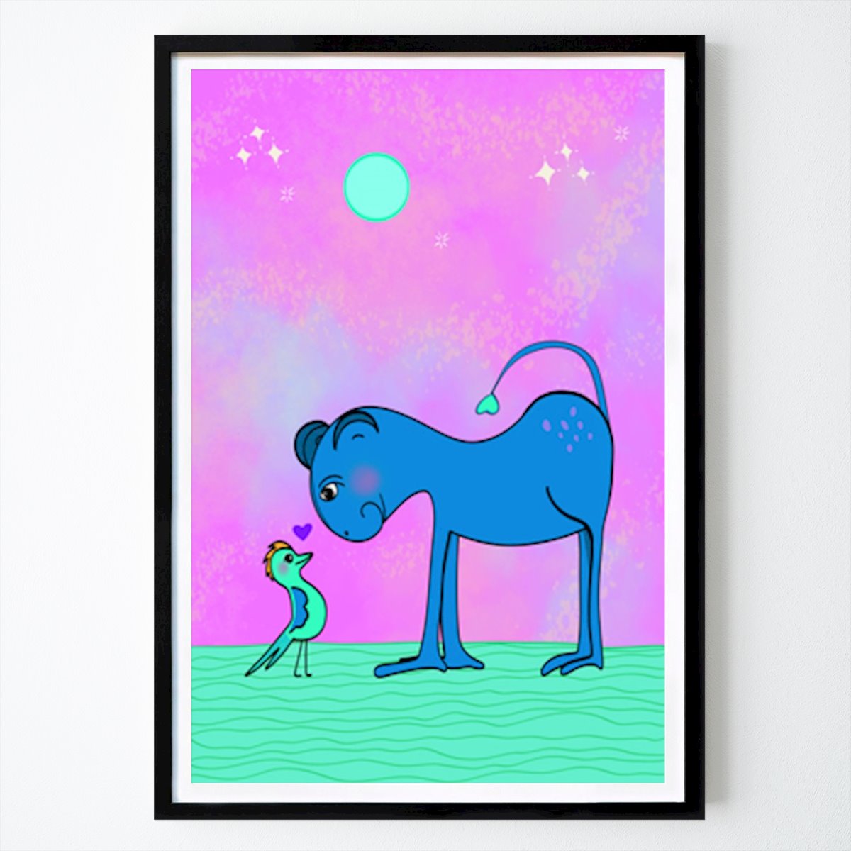 Animals Poster: Pink love by Lotta Wanner