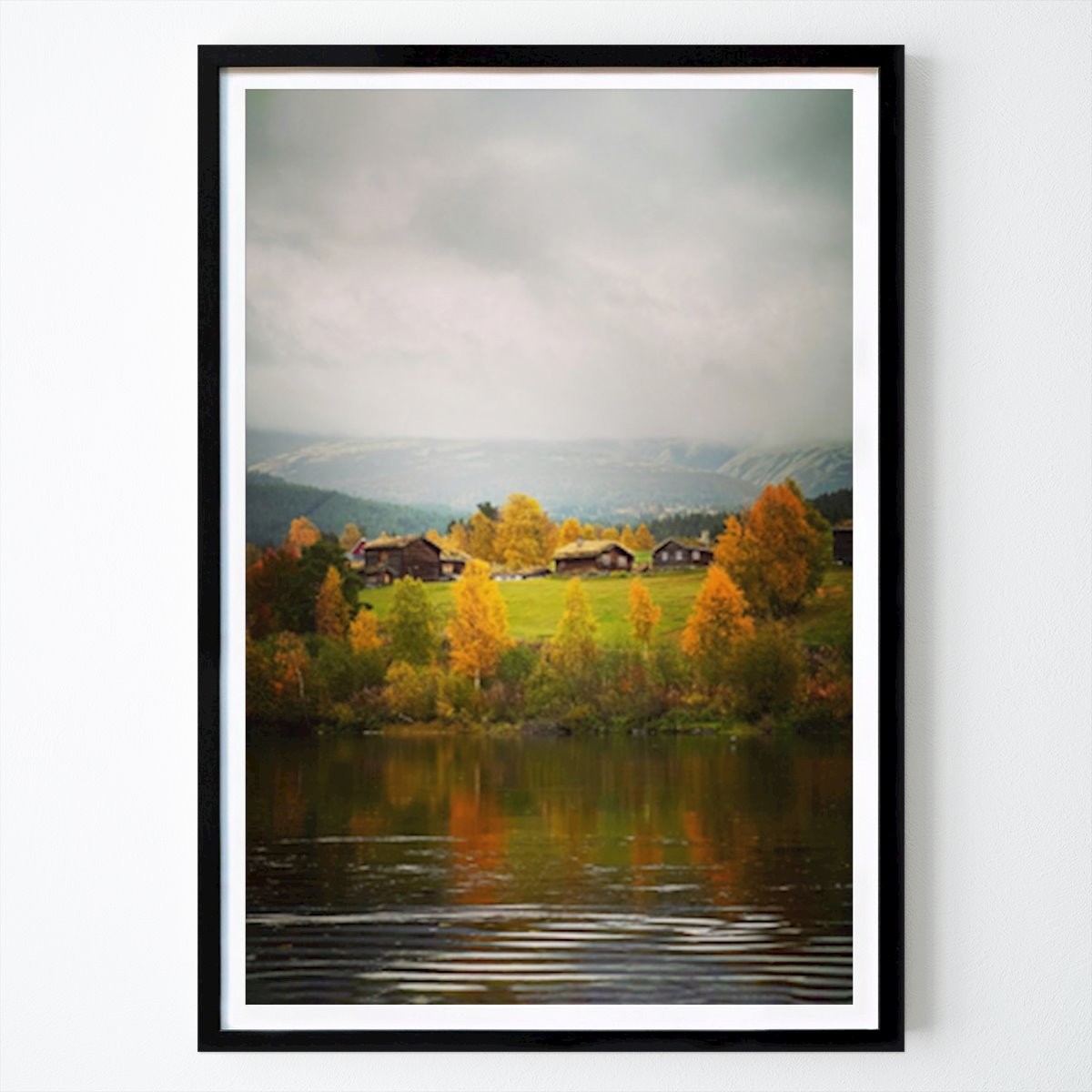 Nature Poster: Autumn in Norway by the lake by Kai Røen