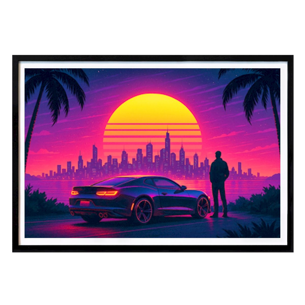 Retro & Vintage Poster: Midnight City Escape von Nature