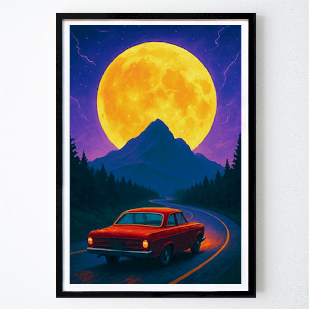 Retro & Vintage Poster: Neon Dreams Beyond Earth de Nature