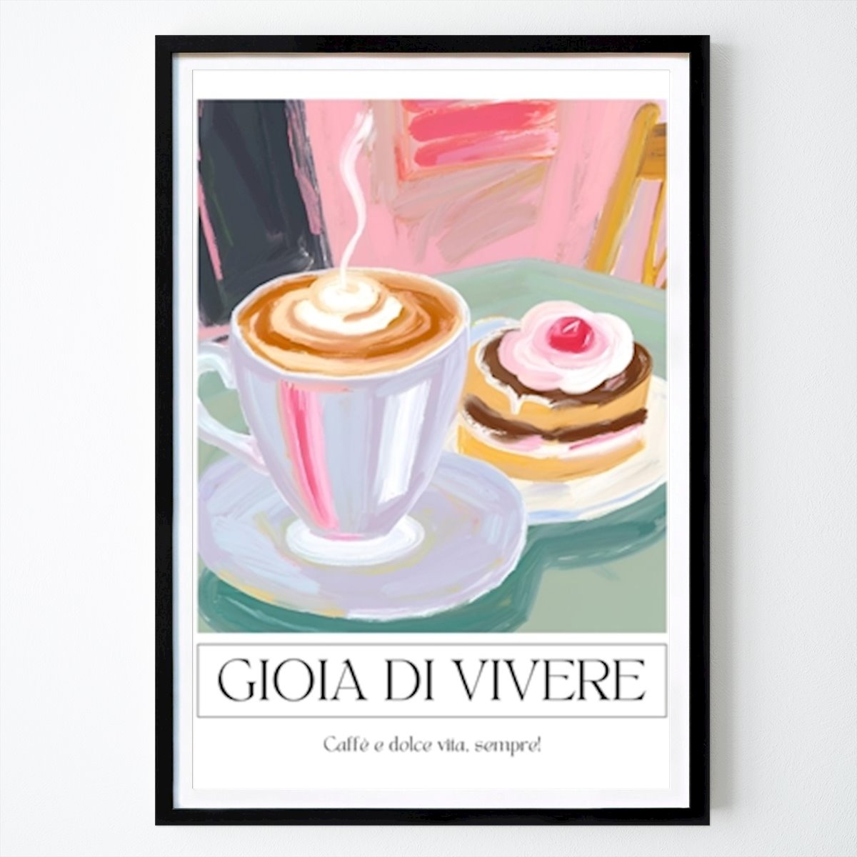 Italien Poster: Joie de vivre - kaffe+kaka av OHKIMIKO