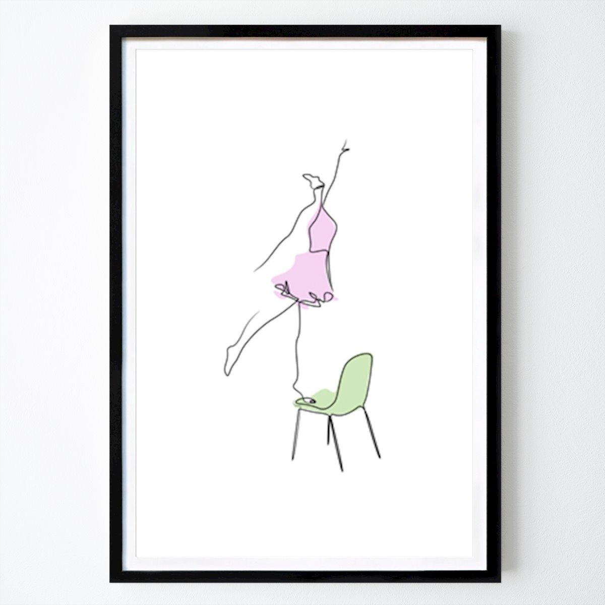 Illustration Poster: Dancer on a chair by NiA Arts