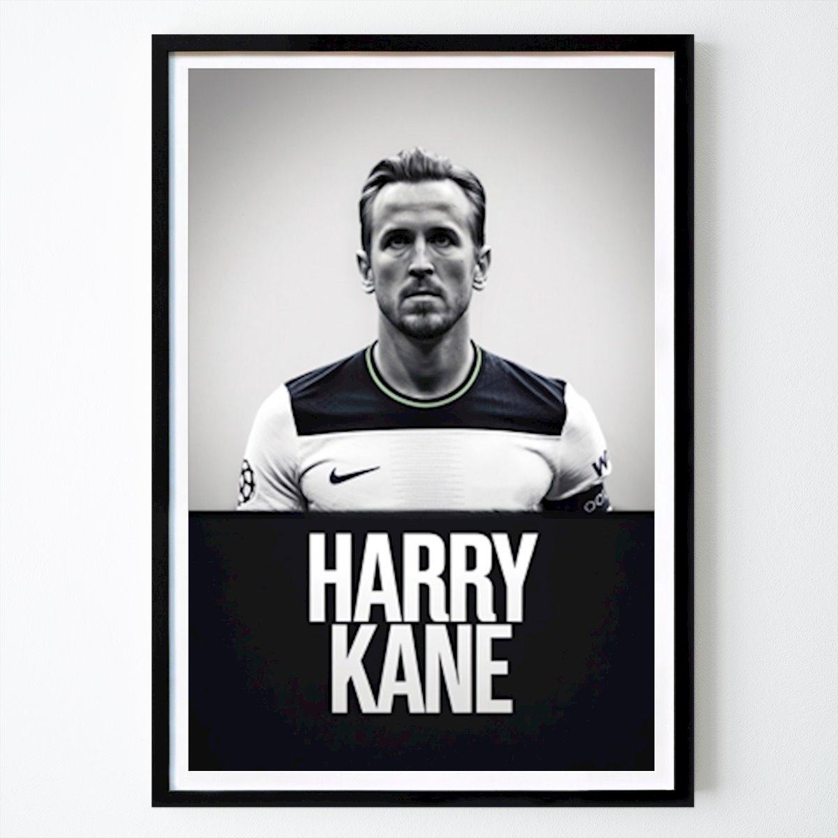 Fútbol Póster: Harry Kane Monochrome Art de Football Kings Prints
