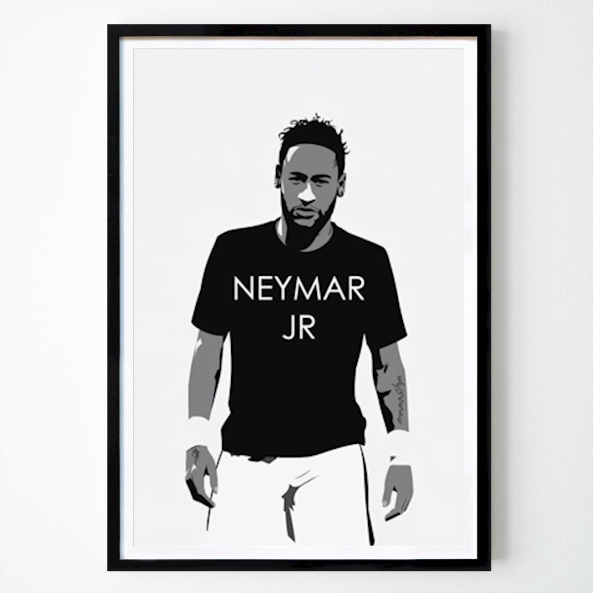 Neymar Jr: Die Kunst des Spiels Poster von Football Kings Prints – Fußball Wandbild – Printler