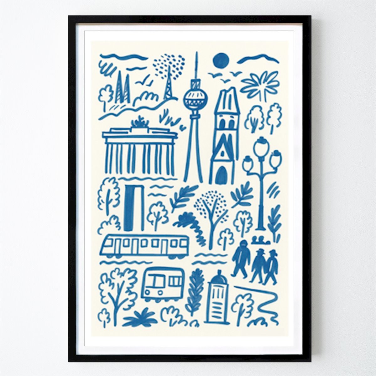 Berlijn Poster: Berlin Stad van Kritsanee Wannawat