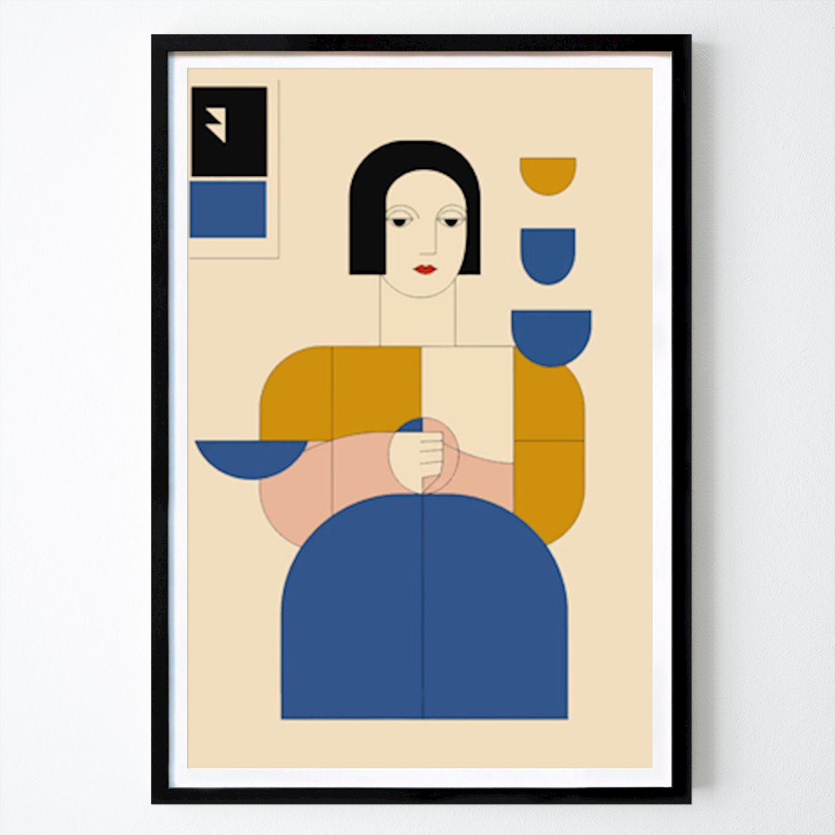 Bauhaus Poster: Woman Holding Cup Bauhaus Art by Jeka