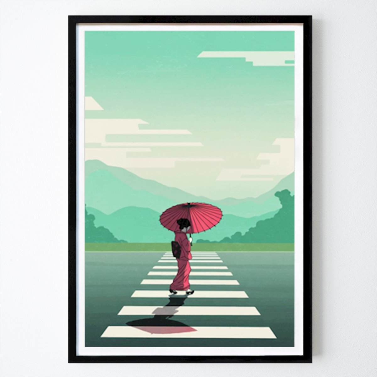 Estilo de vida Poster: Japanese Woman Crossing Mounta de Jeka