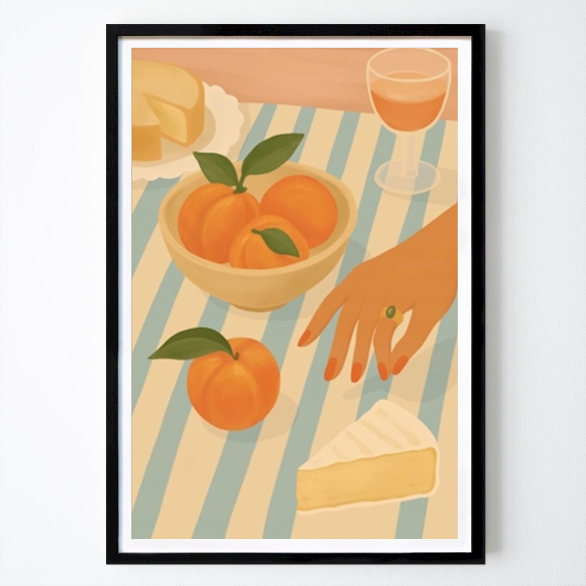 Kitchen Poster: Then life gives you peaches by Meelov studio