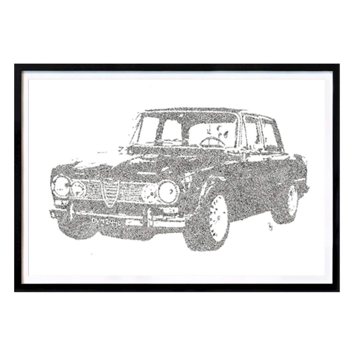 Auto Plakát: Osobní automobily - Alfa Romeo Giulia 1600 od Ries_pencilart