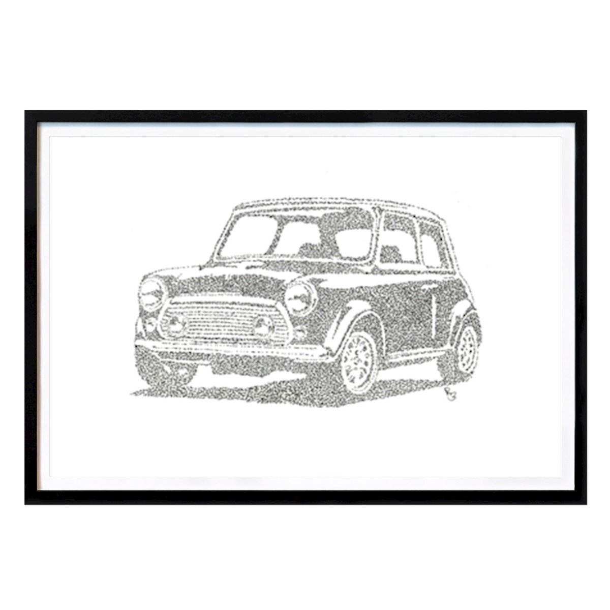 Car Poster: Cars - Mini Cooper by Ries_pencilart