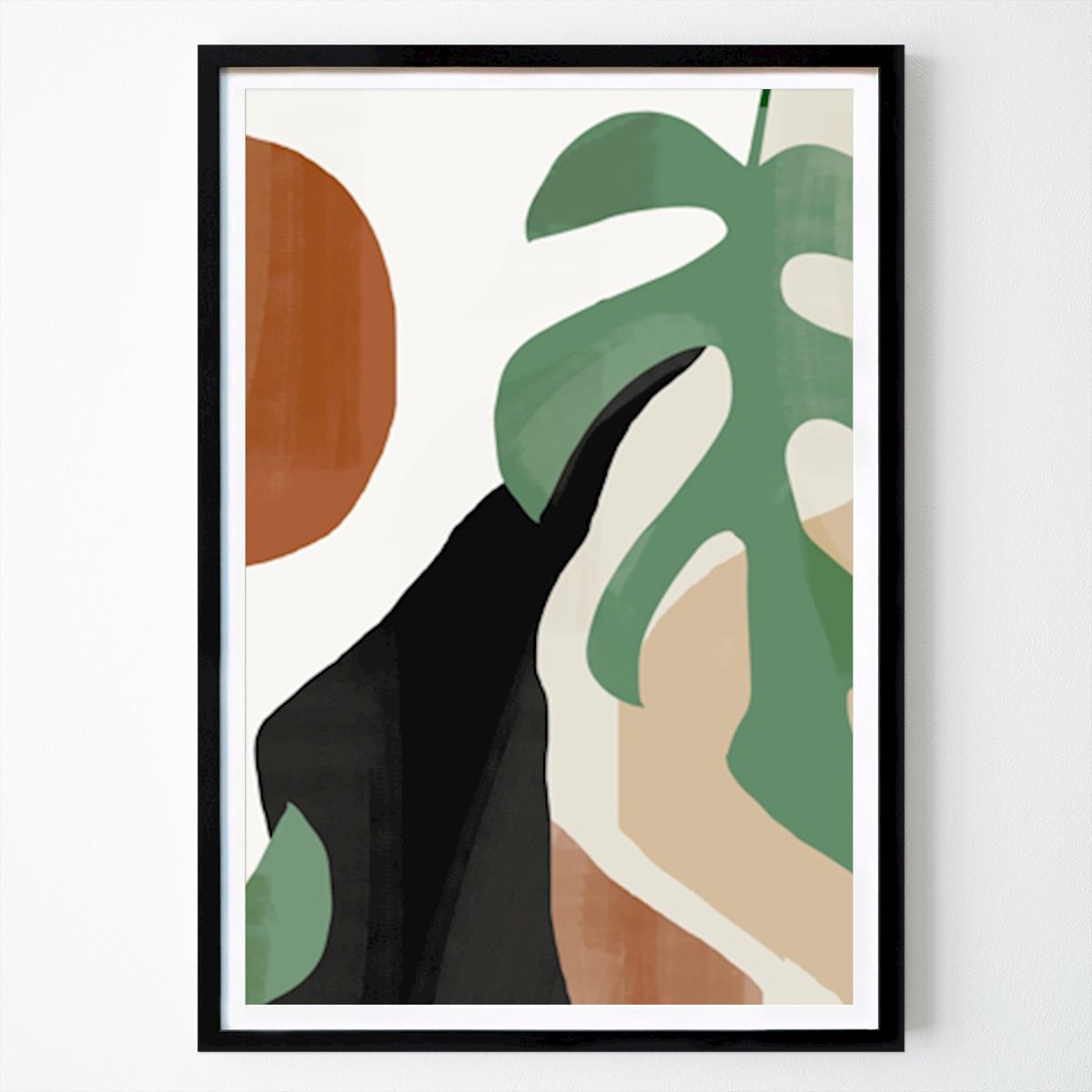 Abstract Poster: Abstract Art Tropical Leaves by ThingDesign