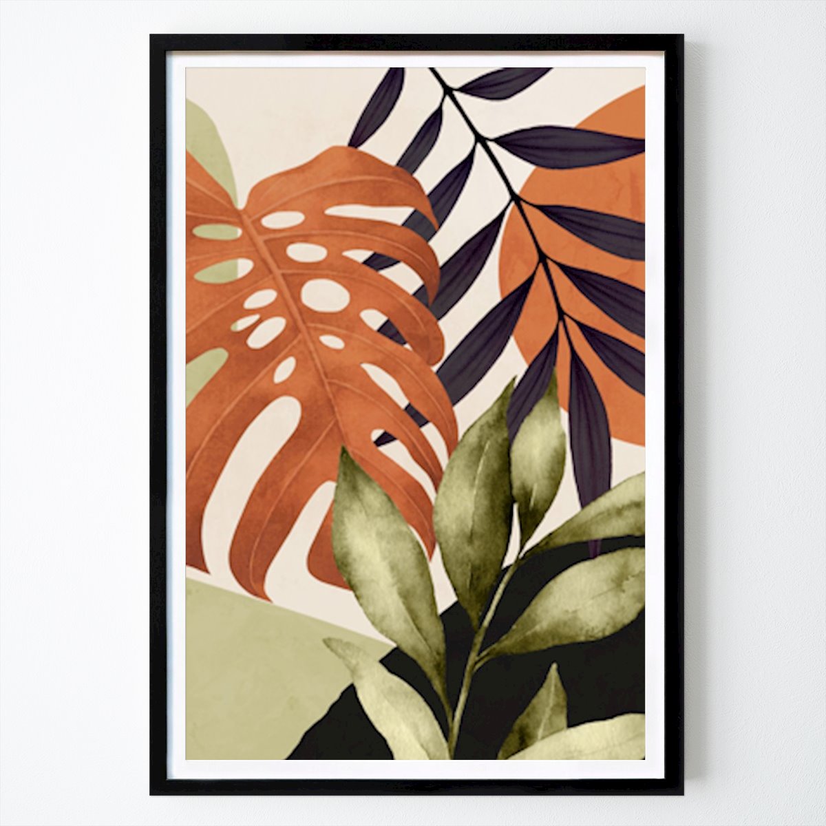Photo Art Poster: Abstract Art Tropical Leaves by ThingDesign