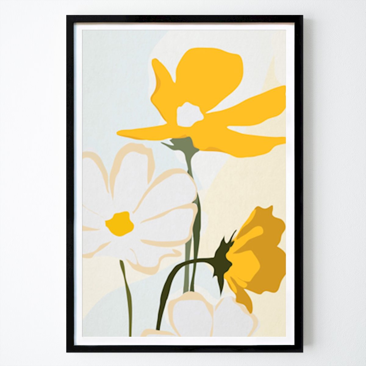 Botanical Poster: Yellow Flowers by ThingDesign