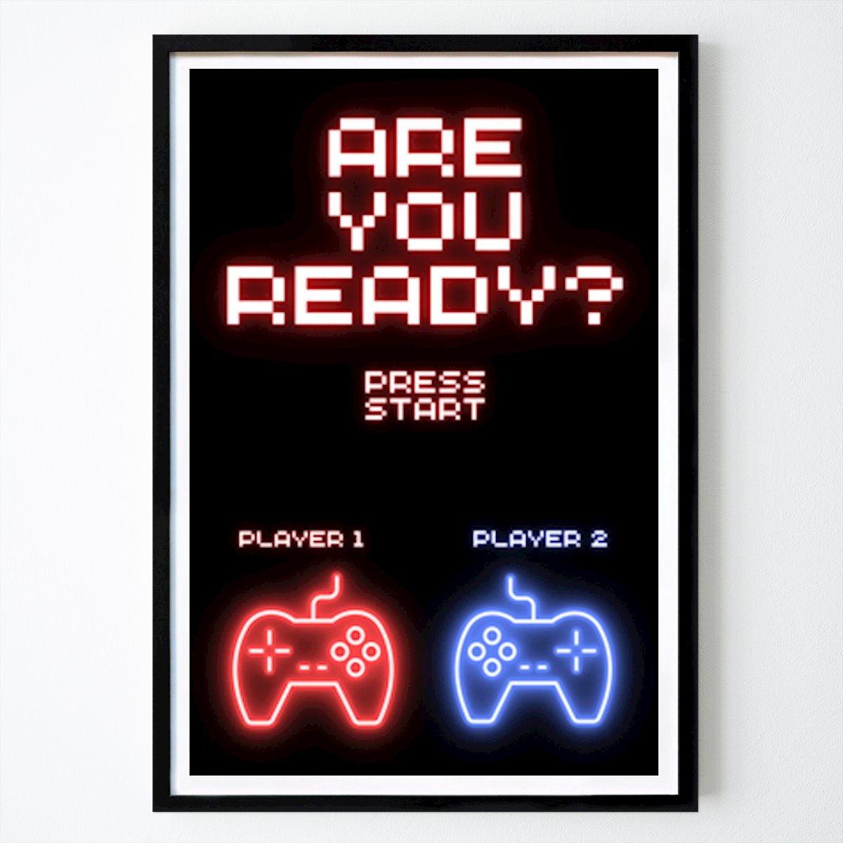 Konstnärlig Poster: Are You Ready?-Neon Gaming av Rizaart