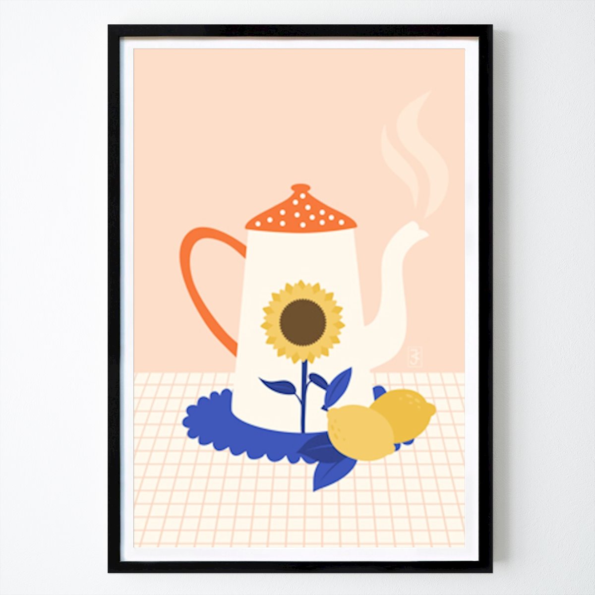 Blomster & Planter Plakat: Solsikke tekande av Artprink