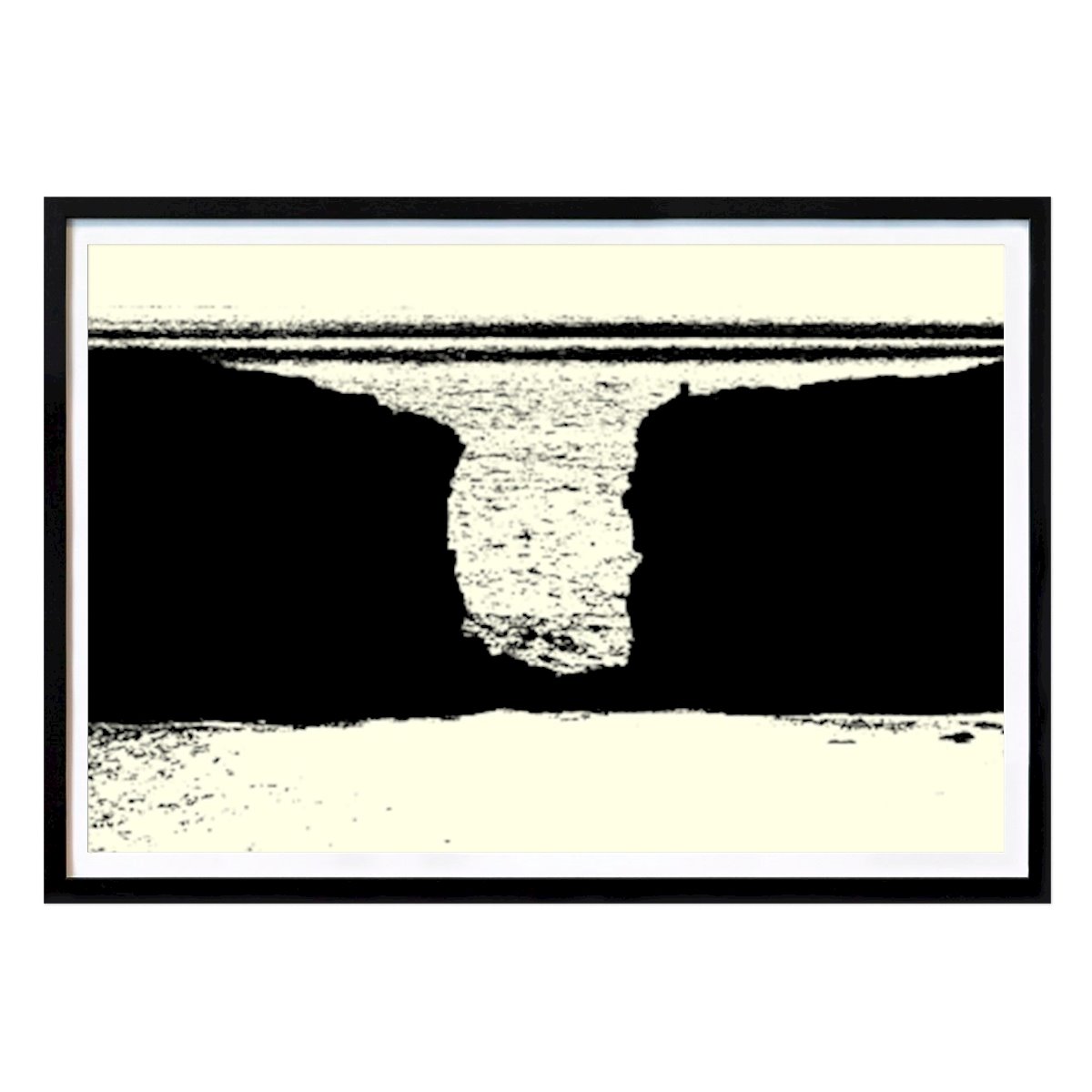 Schwarz-Weiß Poster: Black and White Seascape von Petr Strnad