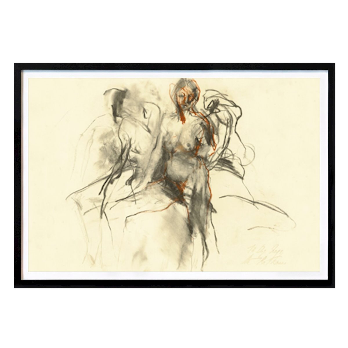 Kitchen Poster: Whispers in Charcoal by Ute Rathmann