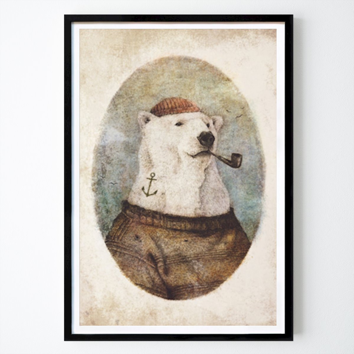 Retro & Vintage Poster: Onto The Shore by Mike Koubou