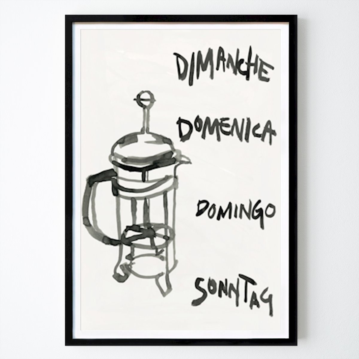 Cozinhas Poster: French Press Coffee Maker de Casa cartissi