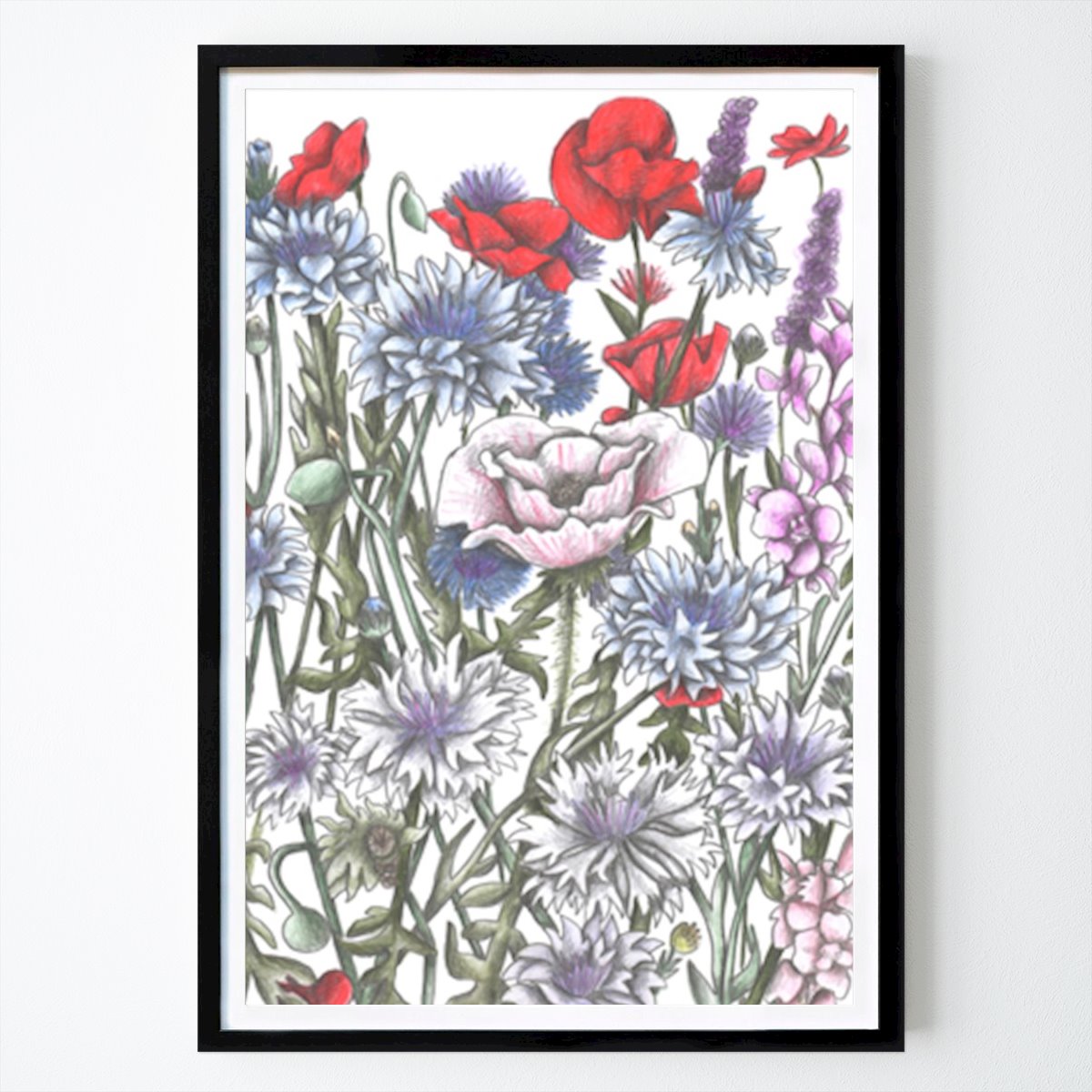 Botanical Poster: Vibrant Floral Artwork by Cecilia Battaini
