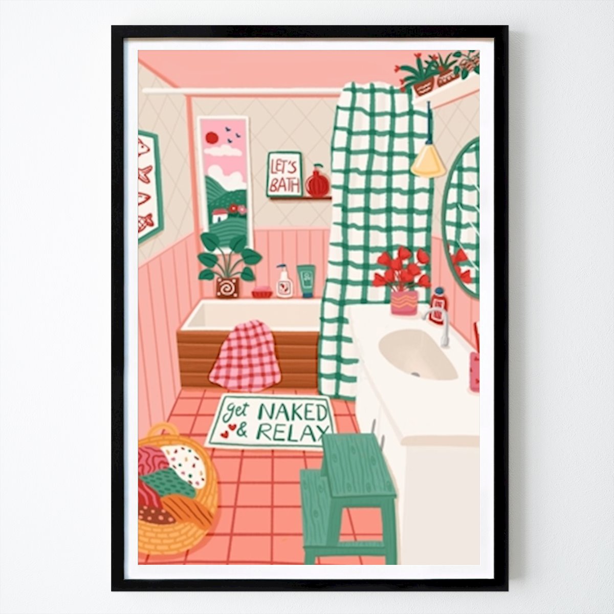 Flores & Plantas Póster: Cozy Bathroom Oasis de Nidhi Kachhadiya