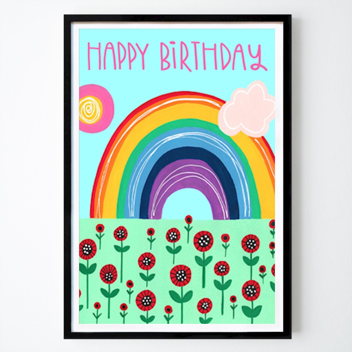 Sztuka Plakat: Vibrant Rainbow Birthday autorstwa Sara Coulter