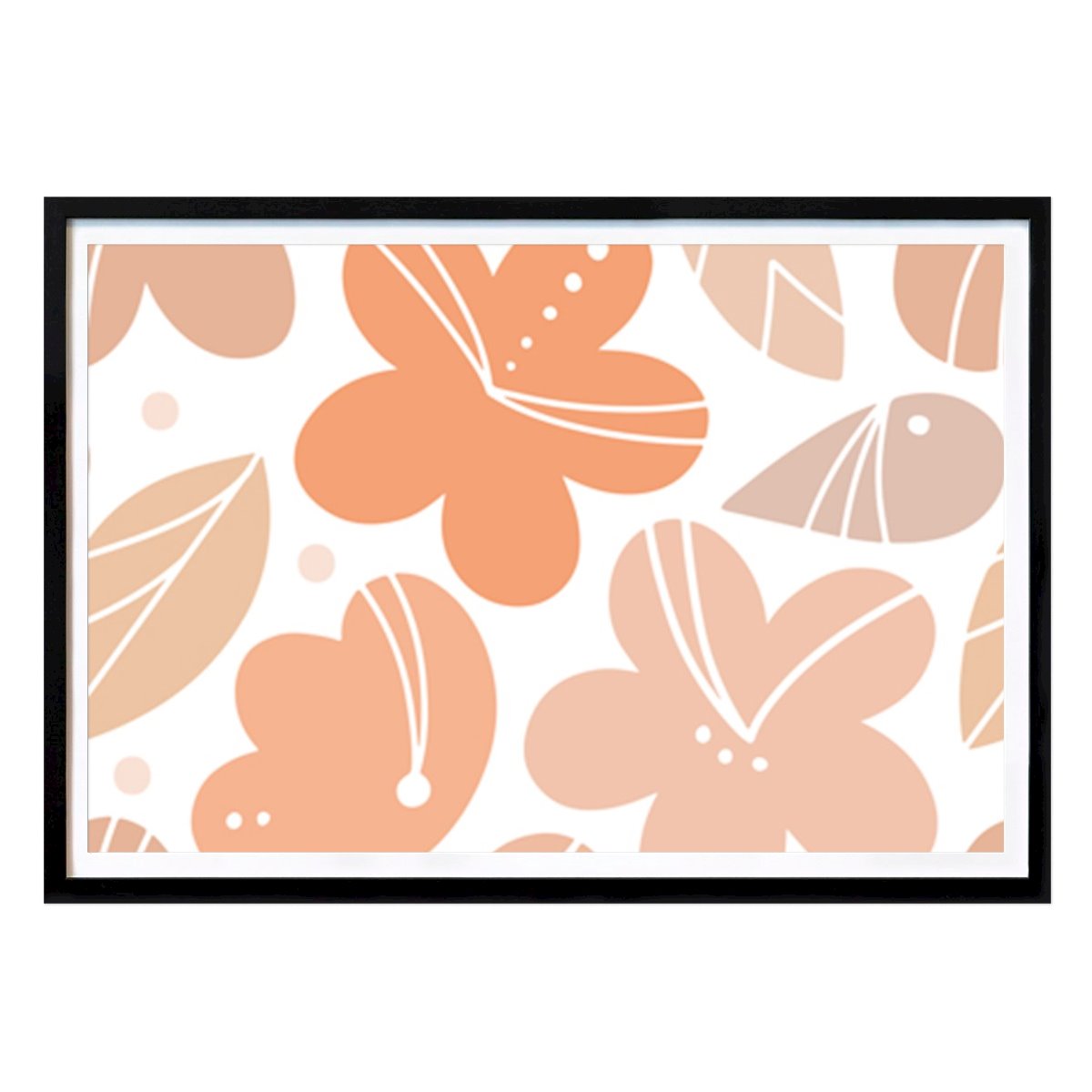 Abstrakt Plakat: Floral Pattern With Abstract Flowers av Yvonne Gustafsson