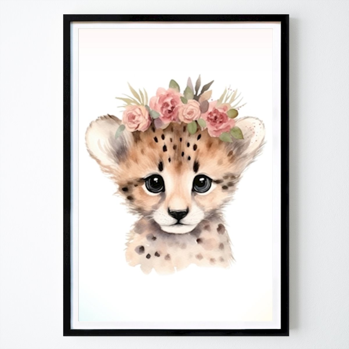 Italy Poster: Baby Cheetah With Flower Crown by Saskia Michele