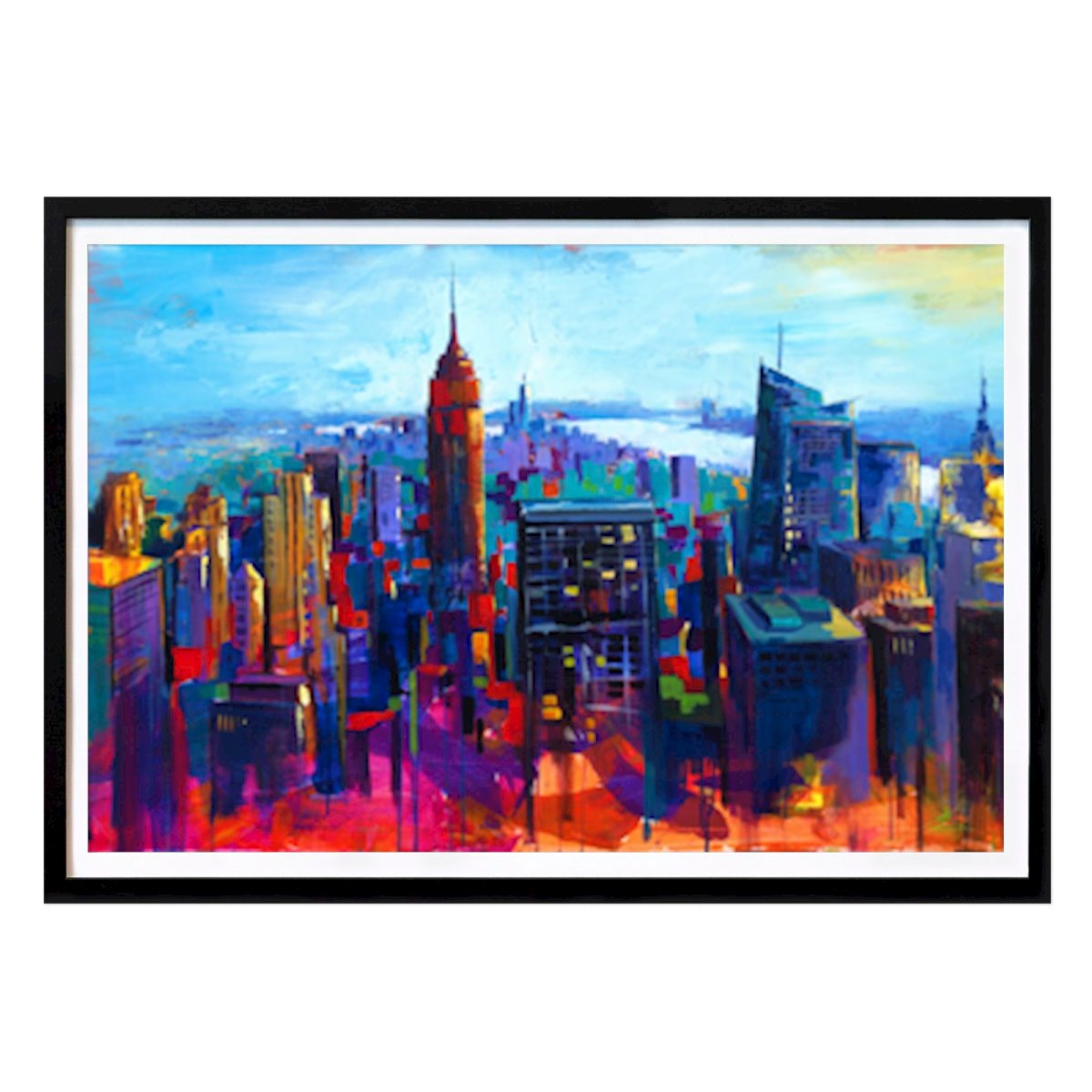 Nowy Jork Plakat: New York City Skyline autorstwa Renate Holzner
