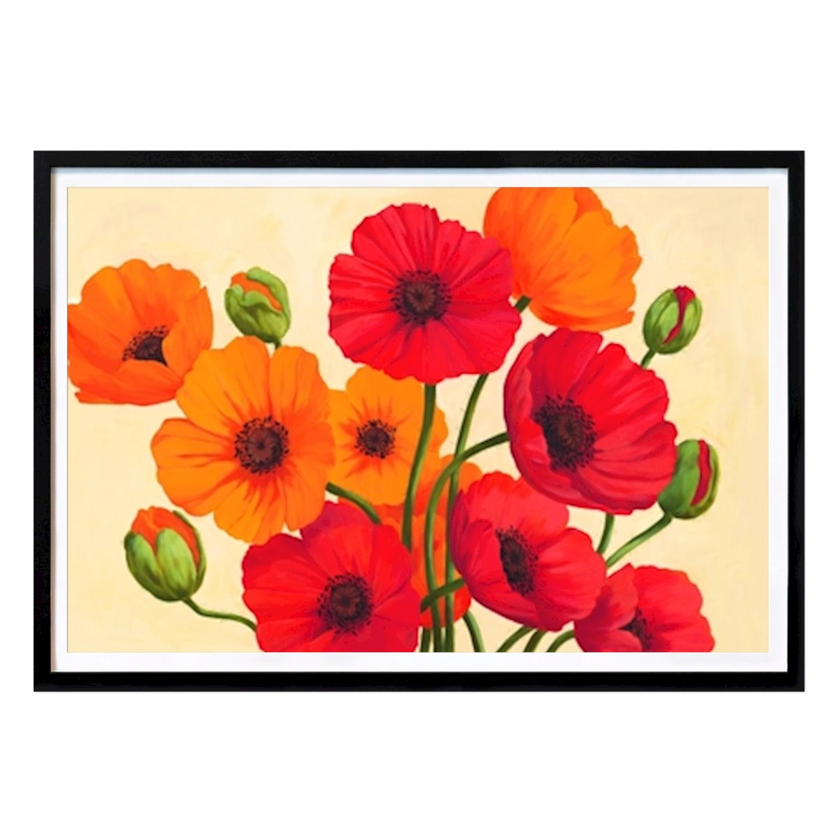 Fleurs & Plantes Affiche: Éclatement de fleur de pavot par Renate Holzner