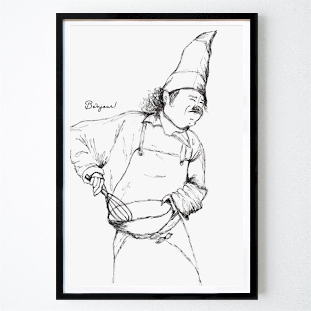 Bauhaus Plakat: Chef Bonjour with a Tall Hat and Apron av Giovanna Julião