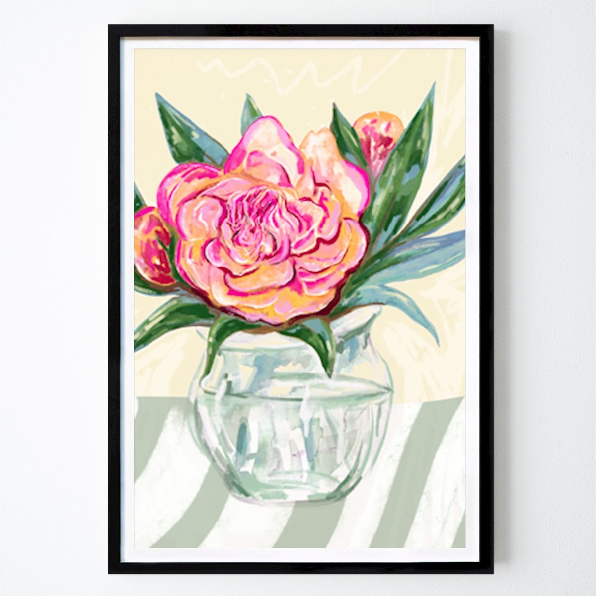 Blomster & Planter Plakat: Peony in Glass Vase av EMELIEmaria