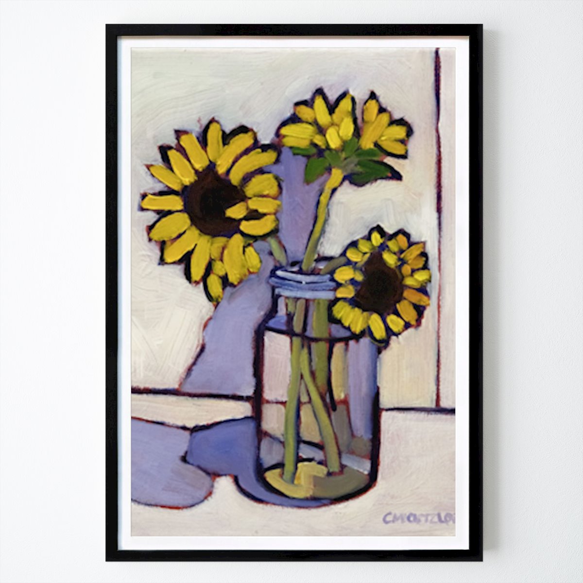 Kvety & Rastliny Plagát: Sunflowers In A Glass Jar od Catherine J Martzloff
