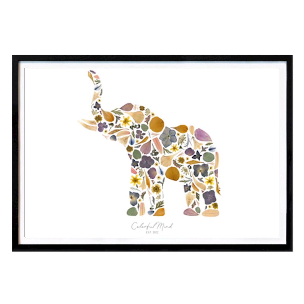 Eläin Juliste: Floral Elephant Parade tekijänä Louise Reker