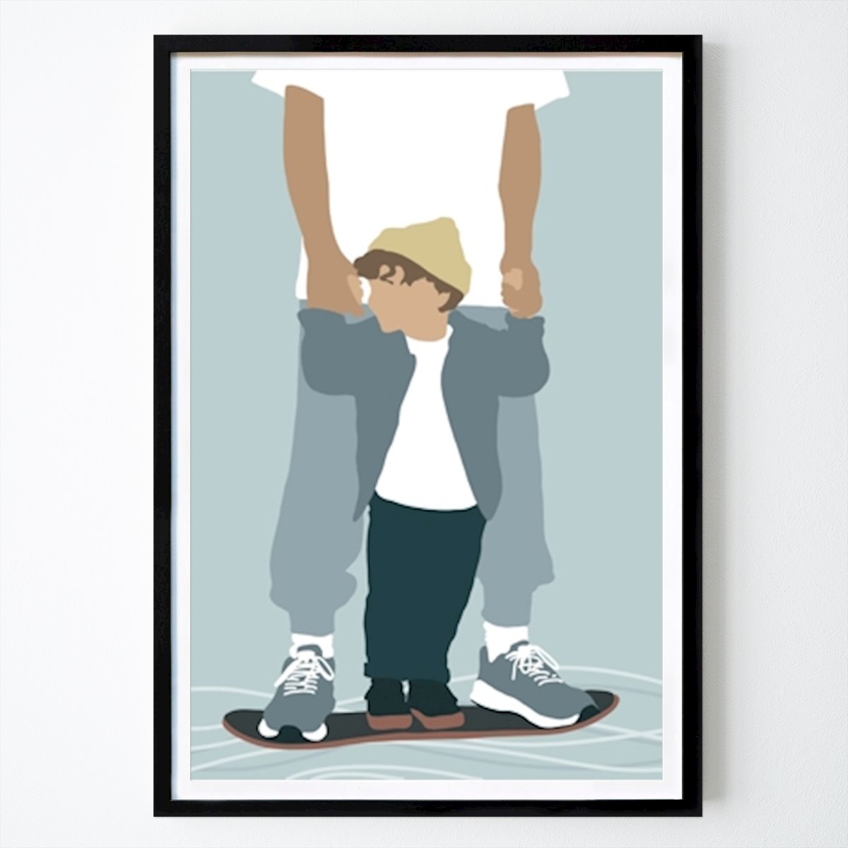 Illustration Poster: Skateboard Journey by Tine Taler
