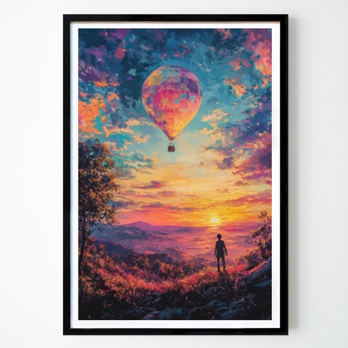 Natur Poster: Sunset Dream and Air Balloon von Markus Utas