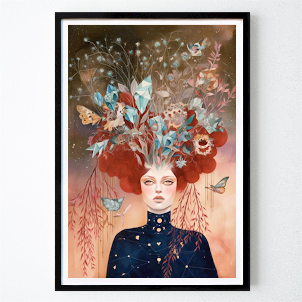 Abstract Poster: Flower Crown Galaxy Dream by Thomas Klee