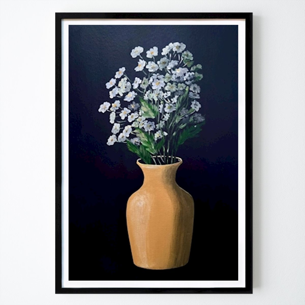 Flores & Plantas Poster: White Daisies in a Yellow Vase de Marina Kozyr