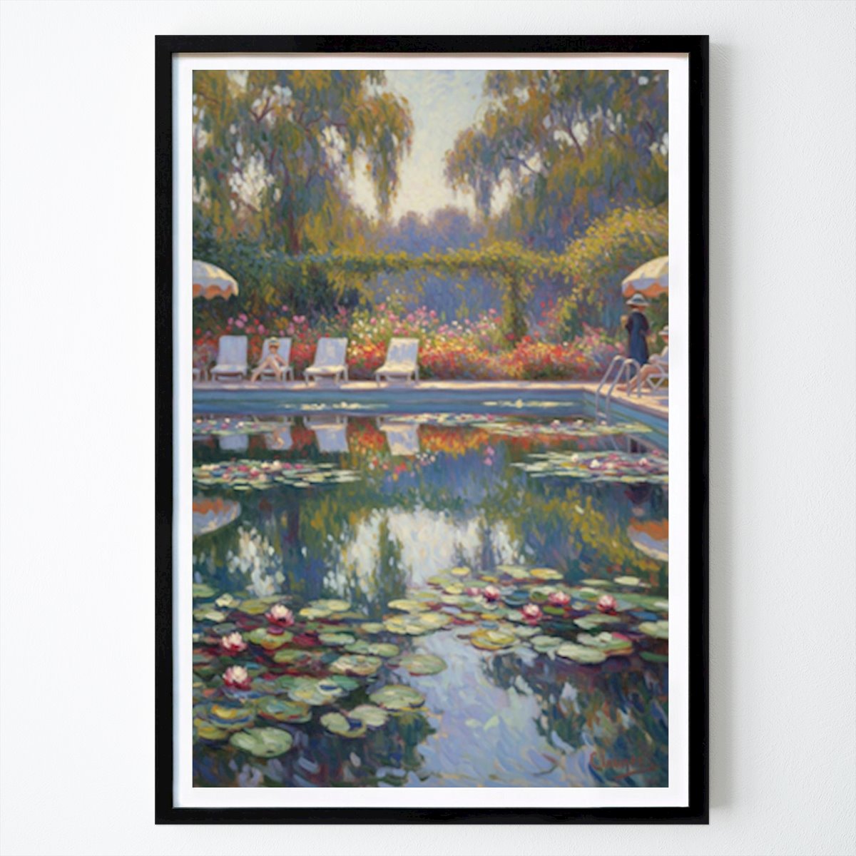 Artistic Poster: Impressionist Poolside by The Museum Shop