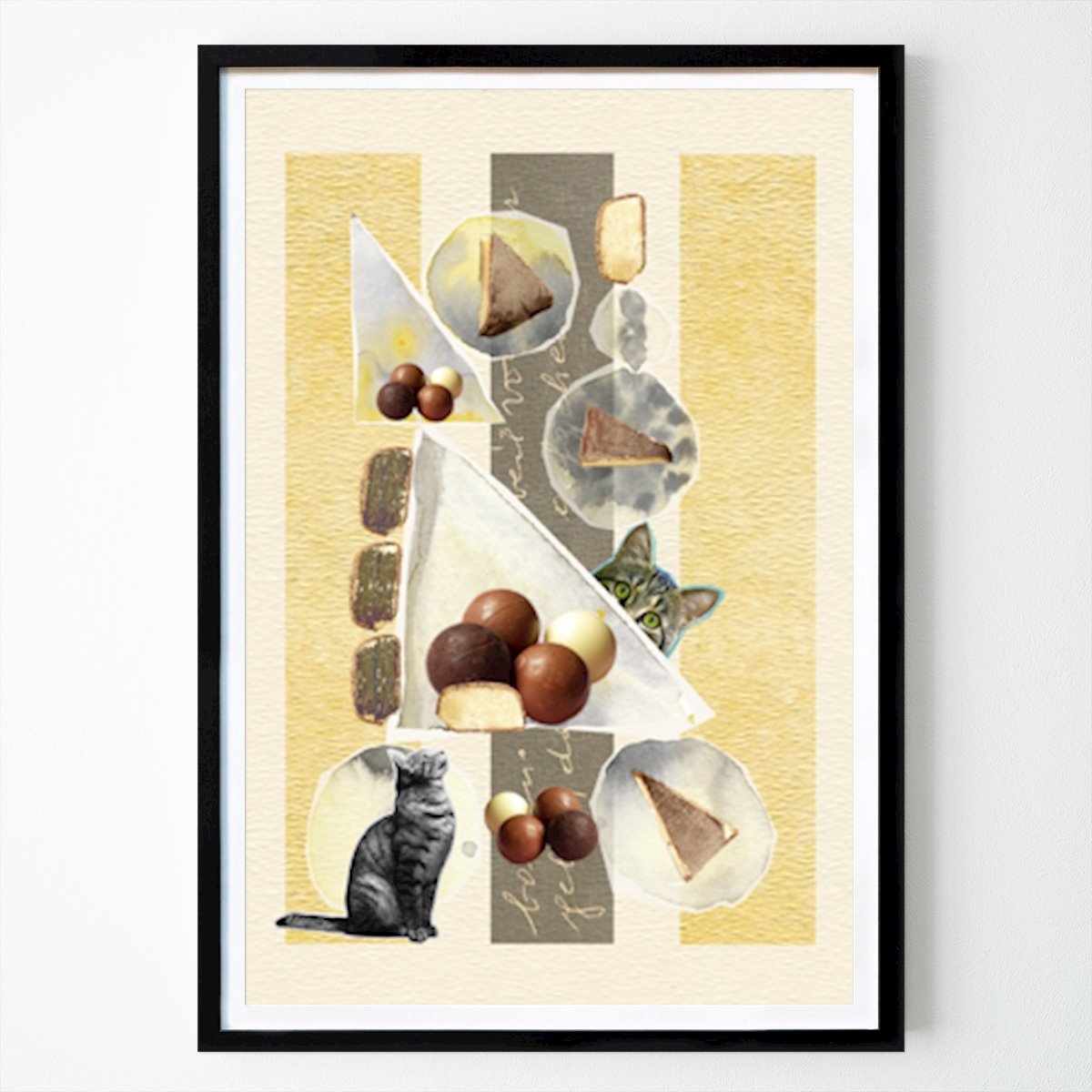 People & Portrait Poster: Cats And Chocolate by Edita Brus