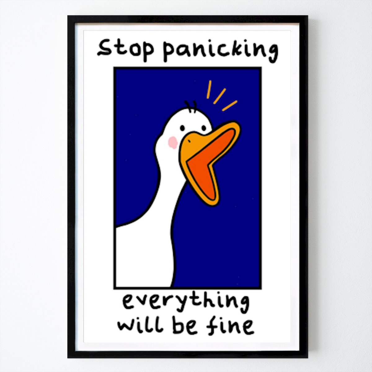 Illustration Poster: Calm Duck Assurance by Edson ramos